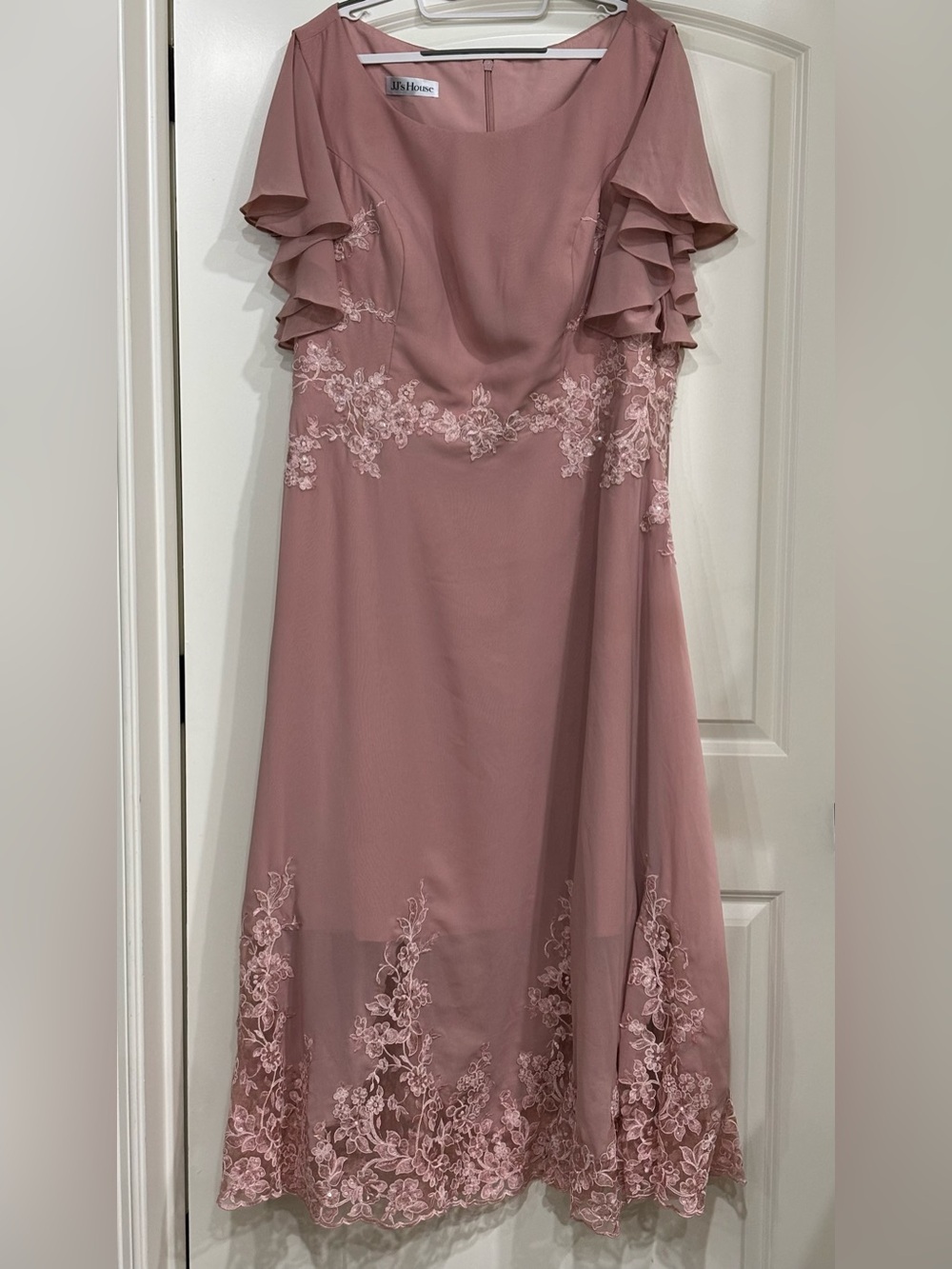 JJs House Emberley Dusty Rose A-line Sequin Dress